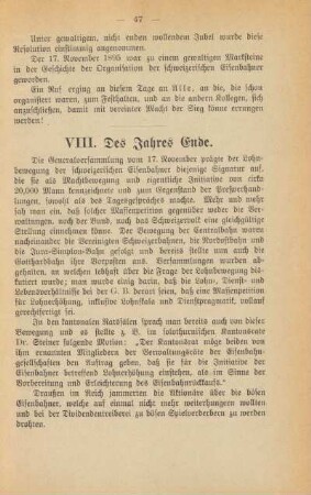 VIII. Des Jahres Ende.