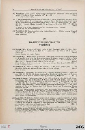 IV. Naturwissenschaften, Technik (Nr. 295-328)