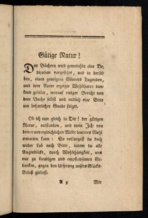5-23, Vorwort: Gütige Natur!