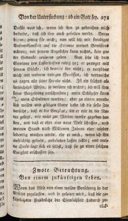 Zwote Betrachtung. Von einem zukünftigen Leben.