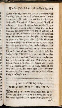 Zwote Betrachtung. Von einem zukünftigen Leben.