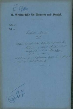 Patent des Kaufmanns Josef Roeder und Mechanikers Louis Bührlen, beide in Ulm, auf die von ihnen beschriebene Schuh- und Stiefelreinigungs- und Wichsmaschine