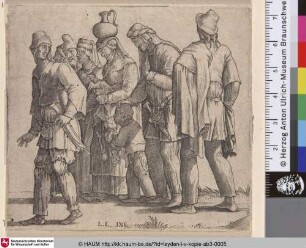 [Zug von mehreren Männern und Frauen]