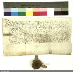Revers Johann Heinrich Grubes und Katharina Apollonias von Bommersheim bezüglich der Belehnung mit dem fuldischen Hof in Bommersheim und weiteren im Einzelnen aufgeführten Lehen durch Hermann Georg [von Neuhof], Abt von Fulda