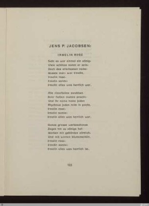 Irmelin Rose : [SW XV: keine Sigle]; [SW XV, S. 105/156] / Jens P. Jacobsen
