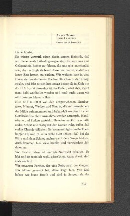 An die Nichte Luise Claudius Lübeck, den 14. Januar 1814