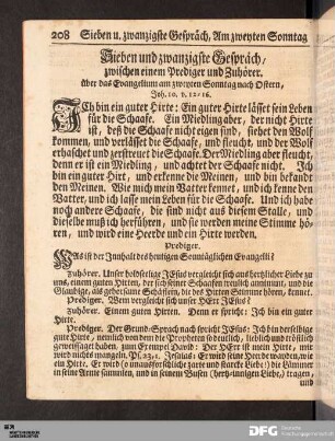 Sieben und zwanzigste Gespräch, am zweyten Sonntag nach Ostern.