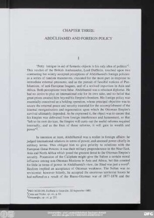 Chapter Three: Abdülhamid And Foreign Policy