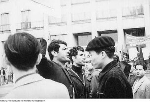 Dresden, Technische Universität Dresden (TUD), u.a. Willers-Bau, Zellescher Weg, Einweihung einer Büste von Jawaharlal Nehru - Studienjahr 1967/68 - , 1967/69