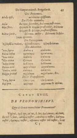 Caput XVIII. De Pronominibus