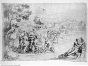 Concorso Accademico 1679, Prima Classe, Auffindung des Moses, primo premio ex-aequo