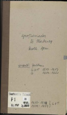 Kirchenbuchduplikat der katholischen Gemeinde Großeneder, Kreis Warburg (GHT 1815-1857) (Gemeinde: Katholische Gemeinde Großeneder)