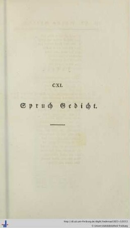 CXI. Spruch Gedicht - CXV. Spruch von der Zunge.