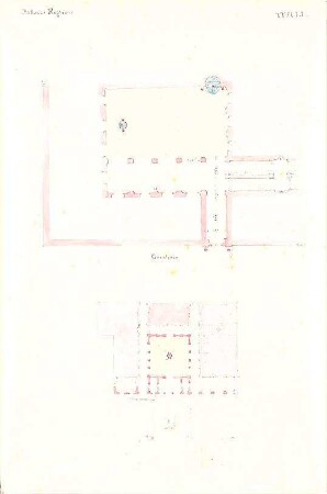 Gärtner, Friedrich von; Tivoli (Latium, Italien); Palazzo Regnani - Grundrisse