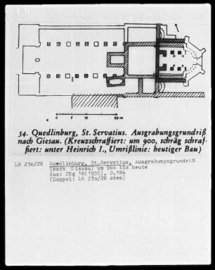 Quedlinburg, Sankt Servatius, Ausgrabungsgrundriss
