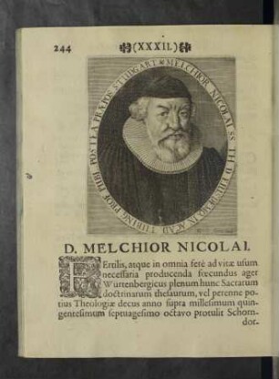 D. Melchior Nicolai.