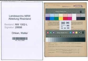 Entnazifizierung Walter Orlean , geb. 04.12.1899 (Rechtsanwalt)
