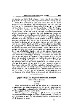 Jahresbericht des Lehrerinnenvereins München : (Schluß)