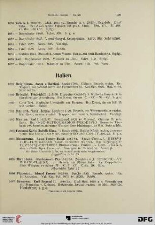 [Italien, Niederlande] (Nr. 1658-1929)