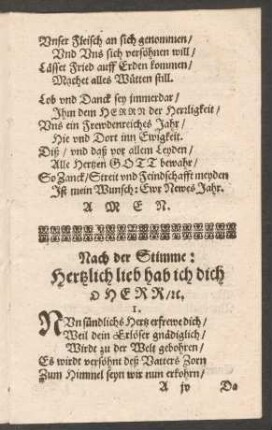Nun sündlichs Hertz erfrewe dich/ Weil dein Erlöser gnädiglich