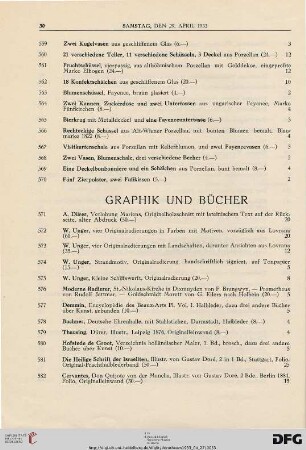 Graphik und Bücher (Nr. 571-633)