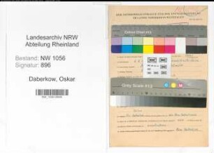 Entnazifizierung Oskar Daberkow , geb. 05.05.1902 (Lehrer)
