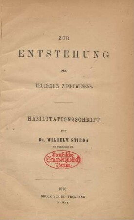 Zur Entstehung des deutschen Zunftwesens