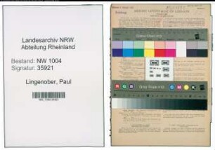 Entnazifizierung Paul Lingenober , geb. 27.12.1894 (Schlosser)