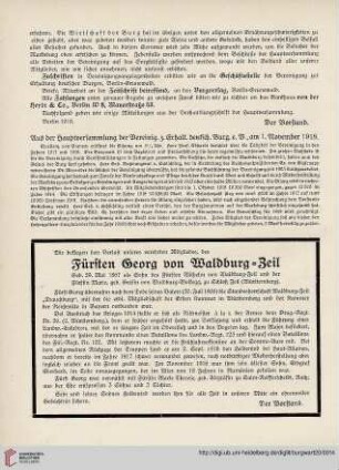 Fürsten Georg von Waldburg-Zeil