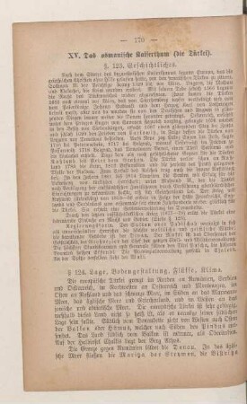 XV. Das osmanische Kaiserthum (die Türkei)