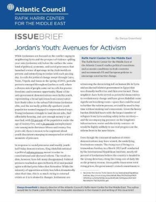Jordan’s youth : avenues for activism