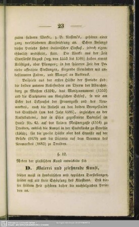 D. Malerei und zeichnende Kunst