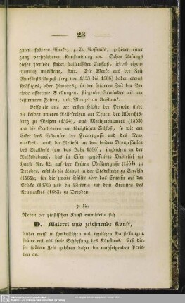D. Malerei und zeichnende Kunst