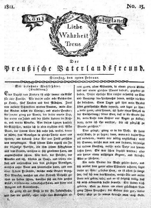 No. 15., vom 19ten Februar