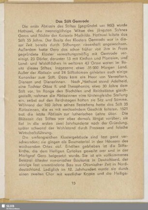 Das Stift Gernrode