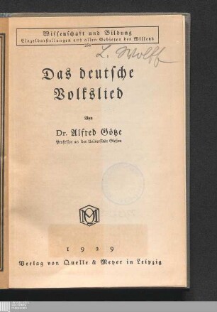 Das deutsche Volkslied