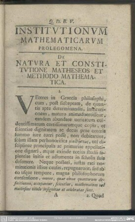 Institutionum Mathematicarum Prolegomena