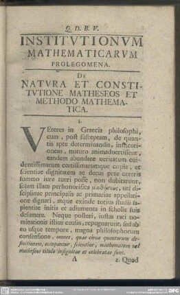 Institutionum Mathematicarum Prolegomena