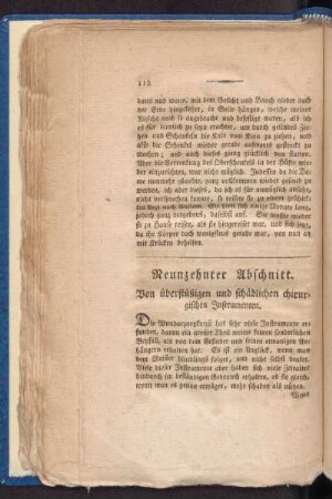 Neunzehter Abschnitt. Von überflüßigen und schädlichen chirurgischen Instrumenten