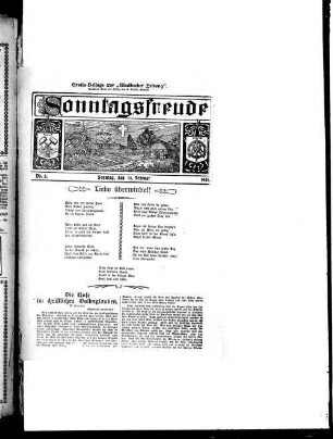 Sonntagsfreude : Gratis-Beilage zur Gladbecker Zeitung