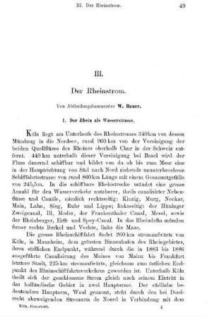 III. Der Rheinstrom.