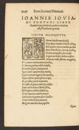 Ioannis Ioviani Pontani Liber Amorum ...