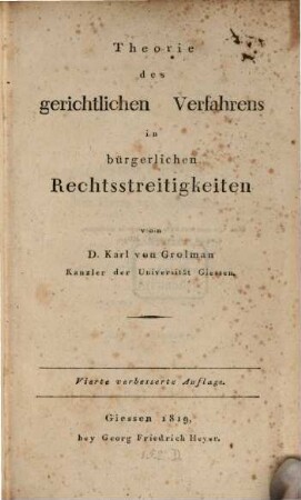 Theorie des gerichtlichen Verfahrens in bürgerlichen Rechtsstreitigkeiten