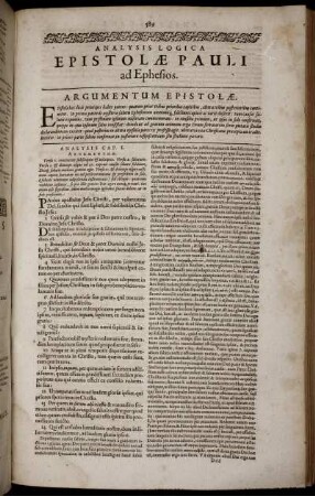 Analysis Logica Epistolae Pauli ad Ephesios