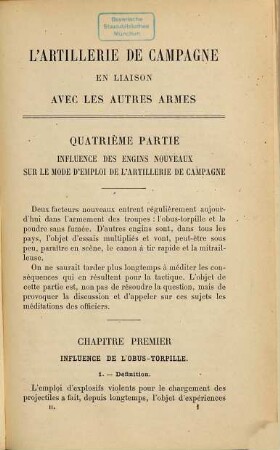 L' Artillerie de Campagne en liaison avec les Autres Armes, Tome 2