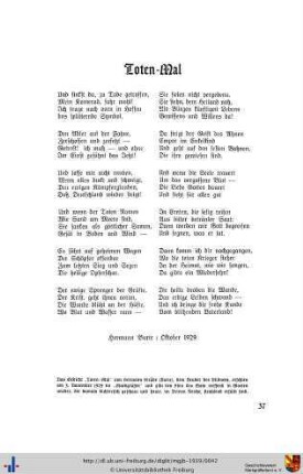 Toten-Mal (Gedicht)