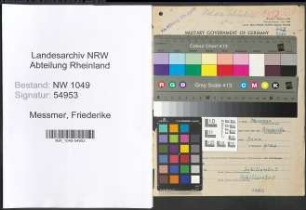 Entnazifizierung Friederike Messmer , geb. 30.06.1896 (Lehrerin)