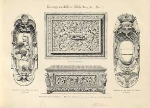 Kunstgewerbliche Bilderbogen : 24 Blätter in Schwarzdruck mit Abbildungen von kunstgewerblichen Gegenständen aus der Sammlung des Bayerischen Gewerbemuseums in Nürnberg ; Mit einer Beigabe von 5 Blättern in Farbendruck mit Abbildungen von Stoffen und Spitzen