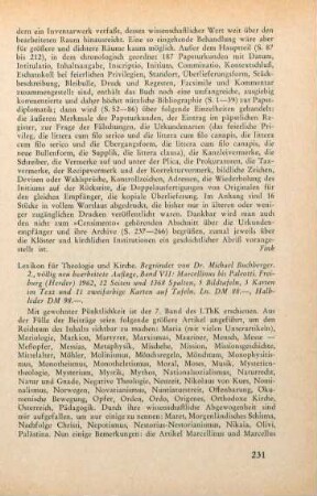 231-232 [Rezension] Marcellinus bis Paleotti