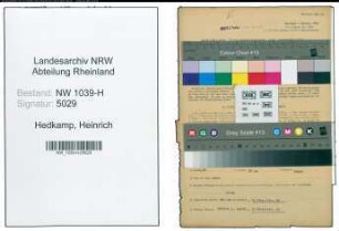Entnazifizierung Heinrich Hedkamp , geb. 17.06.1898 (Arbeiter)